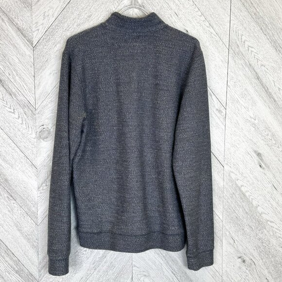 Marine Layer Clayton Sweatshirt Mens Size Small Textured Organic Cotton Blue - Picture 3 of 3